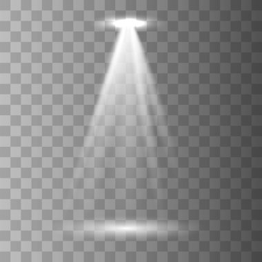 Sahne aydınlatma koleksiyonu, şeffaf etkileri.