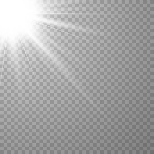 Vector transparante zonlicht speciale lens. — Stockvector