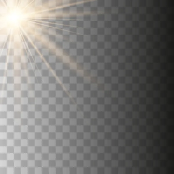 ベクトル透明太陽光特別レンズ. — ストックベクタ