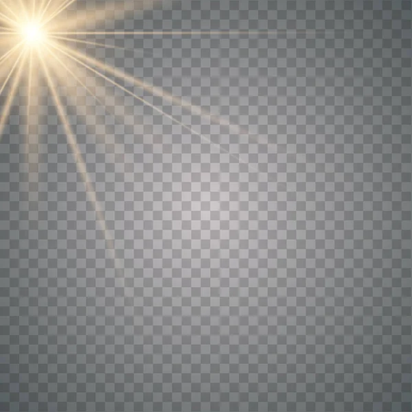 Vetor de luz solar transparente lente especial . —  Vetores de Stock