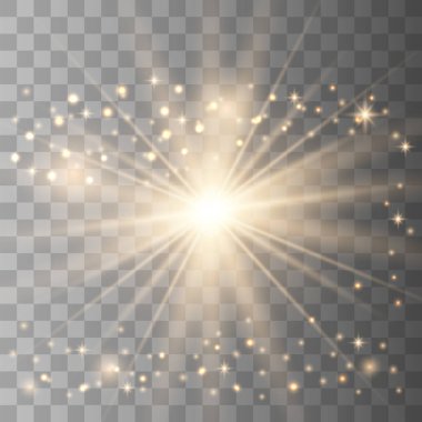 Parıltılı altın ışık