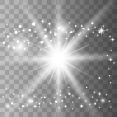 Beyaz parıltı ışık efekti