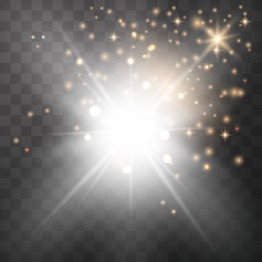 Beyaz parıltı ışık efekti