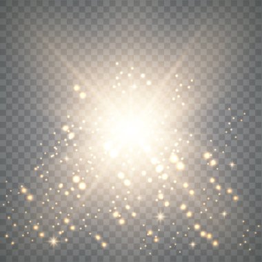 Parıltılı altın ışık