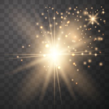 Parıltılı altın ışık