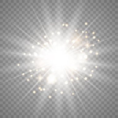 Beyaz parıltı ışık efekti