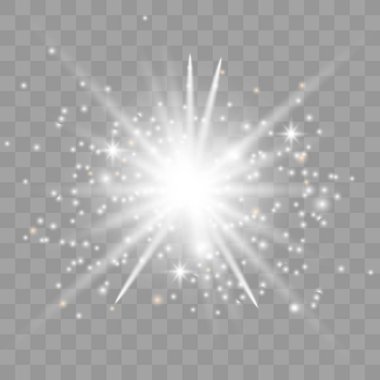 Beyaz parıltı ışık efekti