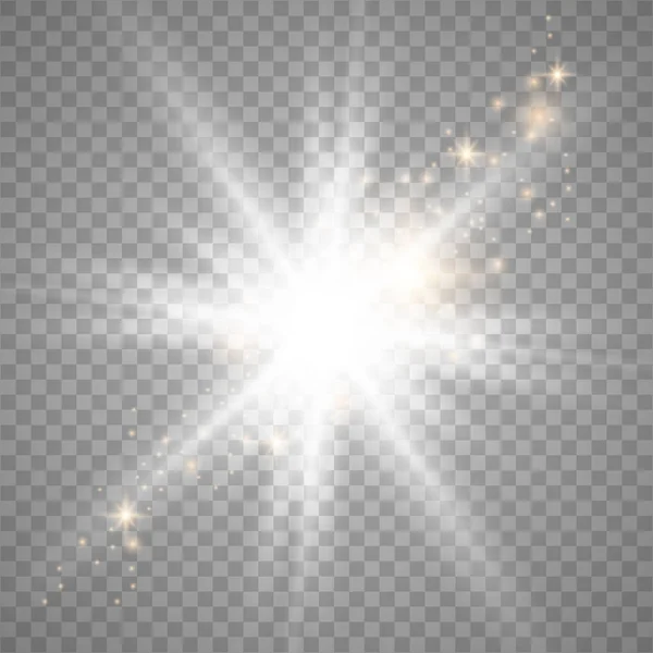 Efecto de luz brillante blanca — Vector de stock