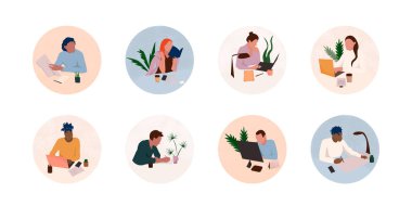 Office işyeri simge kümesi