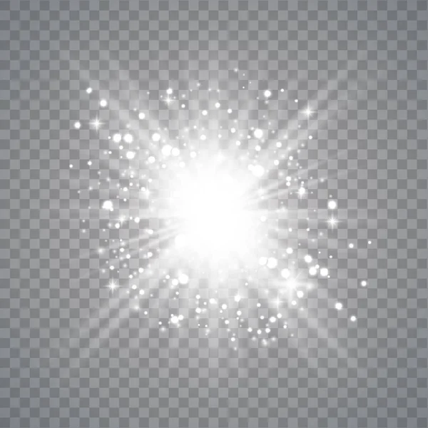 White light explosion effect — Stock Vector