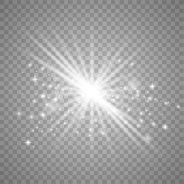 White light explosion effect clipart