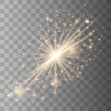Parlak ışık efekti.