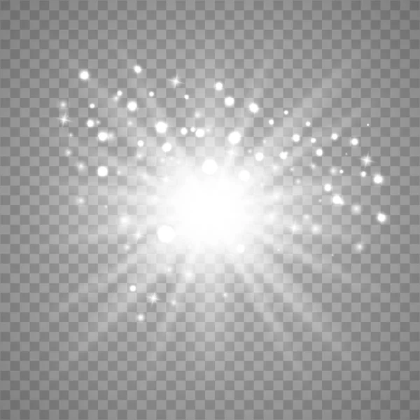 White light explosion effect — Stock Vector