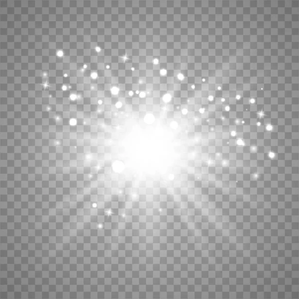 Effet explosion lumière blanche — Image vectorielle