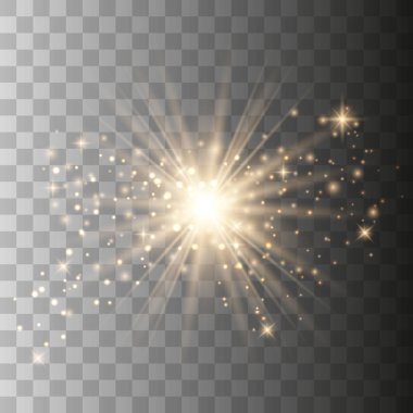 Parlak ışık efekti.
