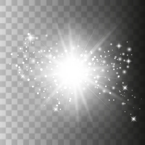 Effekt weißer Lichtexplosion — Stockvektor