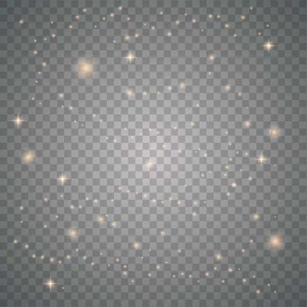 Étincelles d'or et étoiles d'or — Image vectorielle