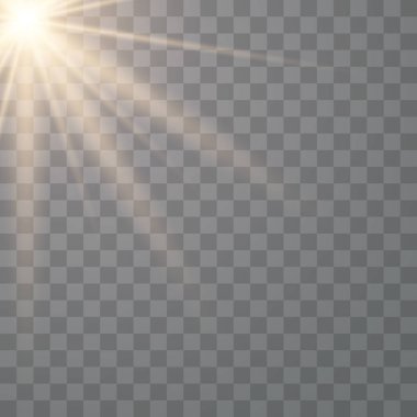 Altın Parlayan güneş ışığı etkisi