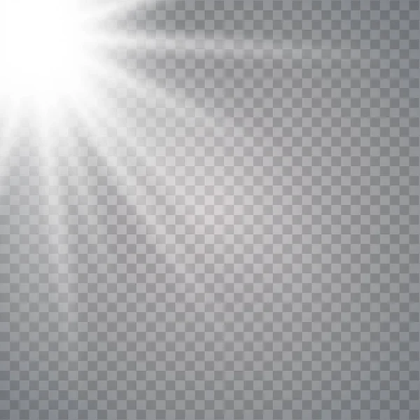 Weiß glühender Sonnenlichteffekt — Stockvektor