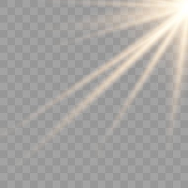 Altın Parlayan güneş ışığı etkisi