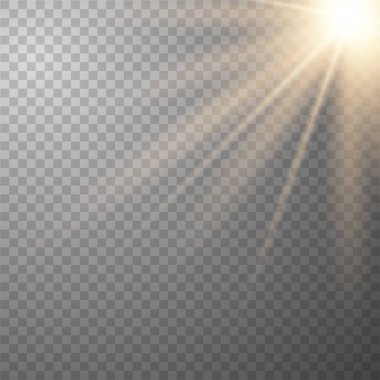 Parlayan güneş ışığı etkisi