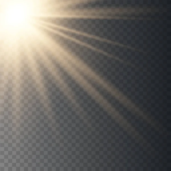 Efecto de luz solar brillante — Vector de stock