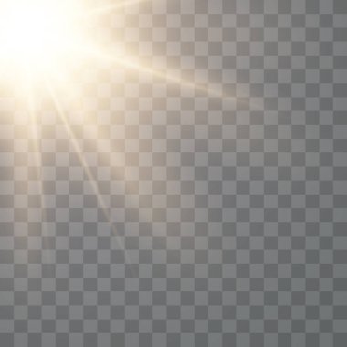 Altın Parlayan güneş ışığı etkisi