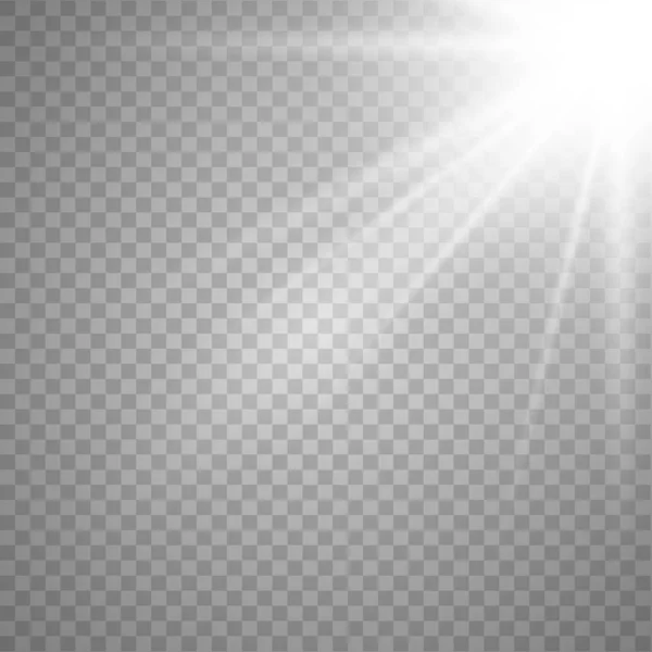 Gloeiende zonlicht effect — Stockvector