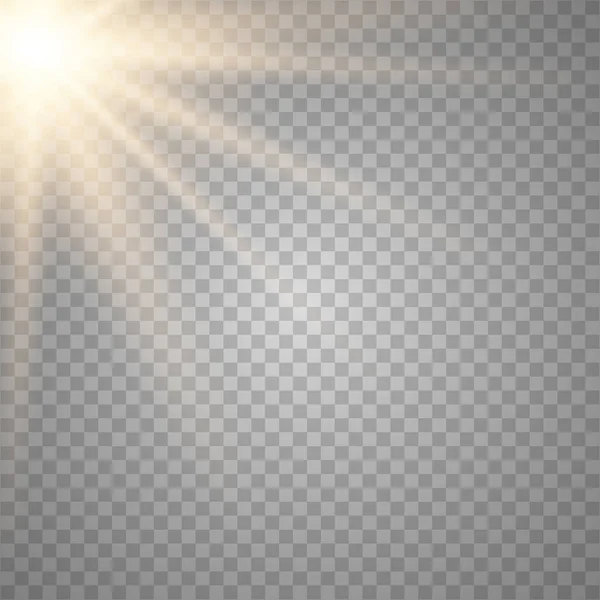 Altın Parlayan güneş ışığı etkisi — Stok Vektör