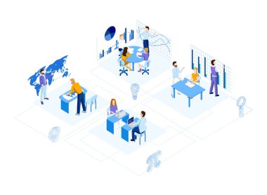 Isometrik ofis ekibi.