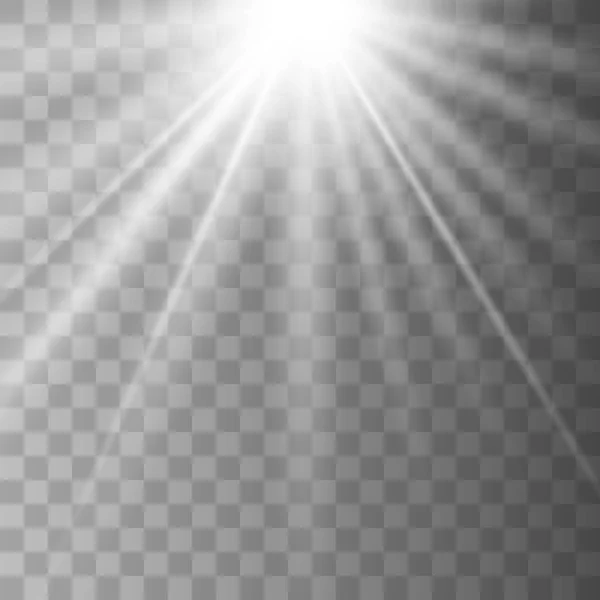 太陽光線の光沢のあるサンバースト — ストックベクタ