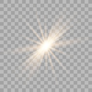Parlak ışık efekti.