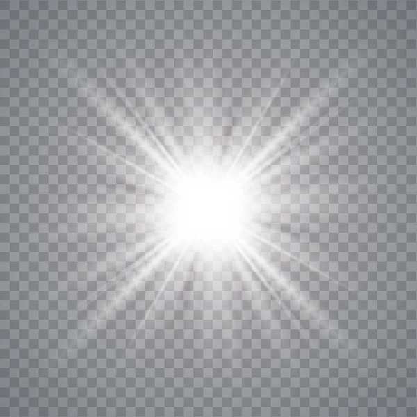 White Glow light effect. — Stock Vector