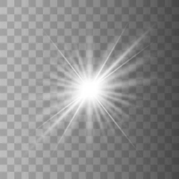 Efecto de luz brillante blanca . — Vector de stock