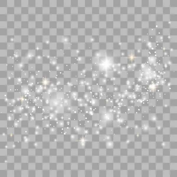 White sparks glitter special light — Stock Vector
