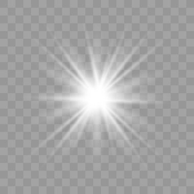 Beyaz güzel ışık patlar