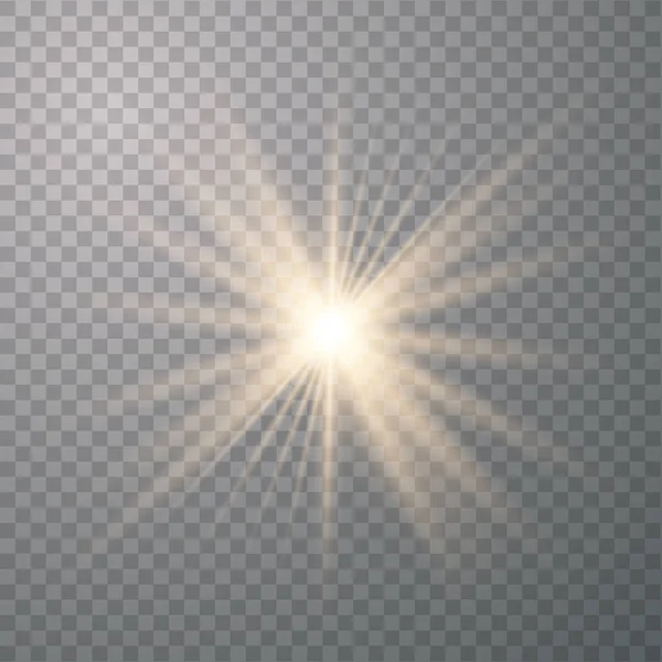 Licht goud effect Gloed. — Stockvector