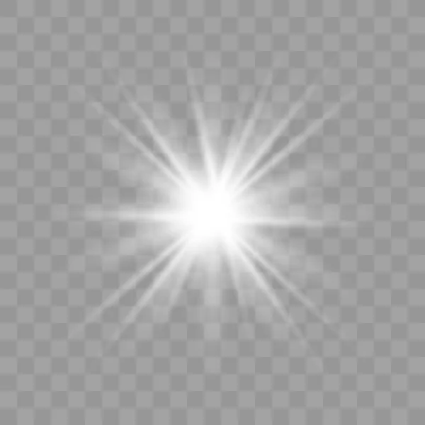 White beautiful light explodes — Stock Vector