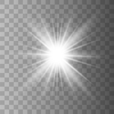 Beyaz güzel ışık patlar