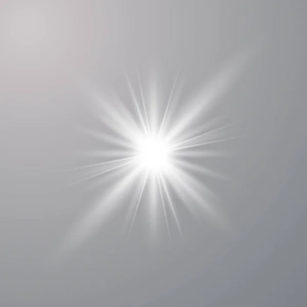 Λευκό όμορφο φως εκρήγνυται — Διανυσματικό Αρχείο