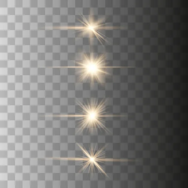Glühen Gold besonderes Licht — Stockvektor