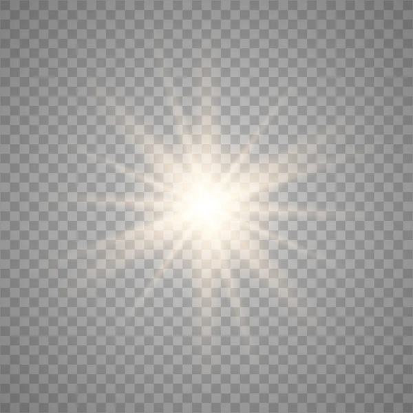 Světle zlatý efekt záře. — Stockový vektor