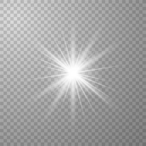 Belle lumière blanche explose — Image vectorielle