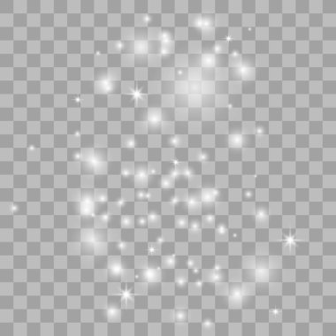 Beyaz kıvılcımlar parıltı özel ışık 