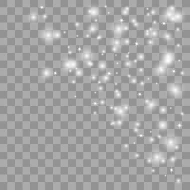 Beyaz kıvılcımlar parıltı özel ışık 