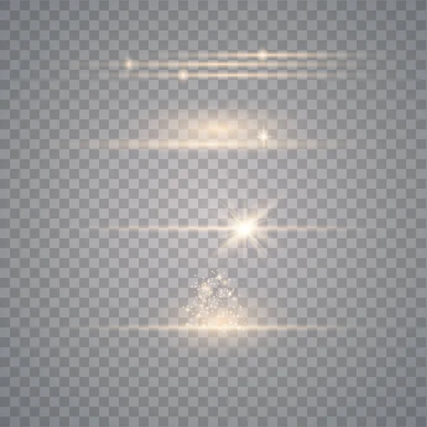 Realistic Lens Flare Elements — Stock Vector