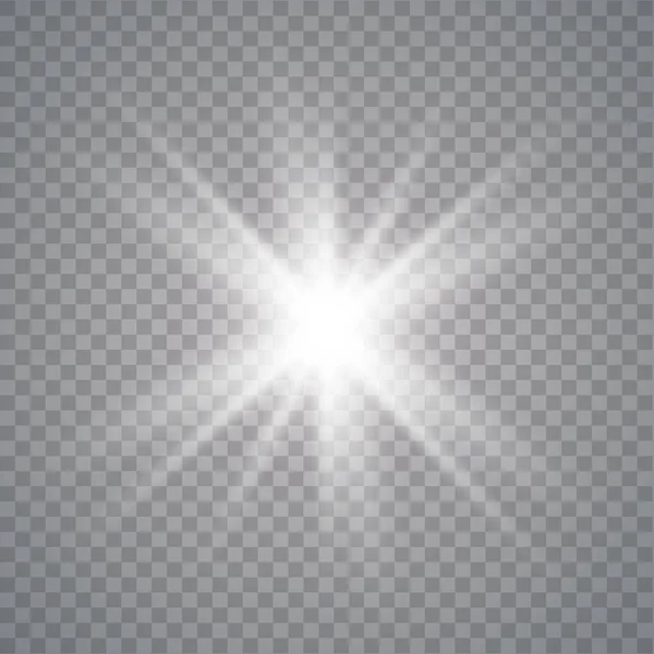 Luces blancas brillantes — Vector de stock