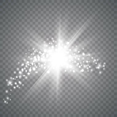 Parlak ışık efekti. 