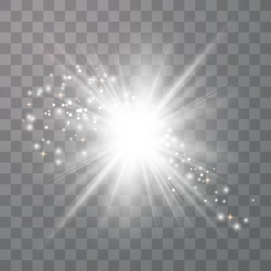 Parlak ışık efekti. 