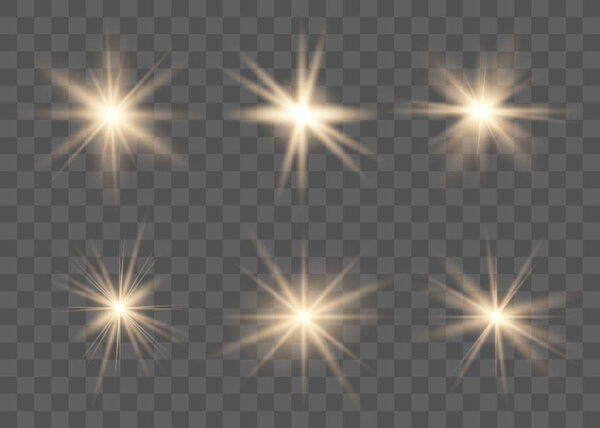 Set of glow light effect